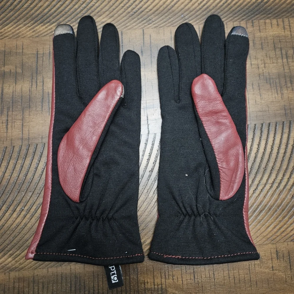 Apt. 9 Women's Burgundy Leather Gloves